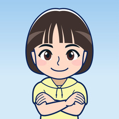 黄色い服着た子供