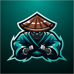 Ninja esport mascot logo design