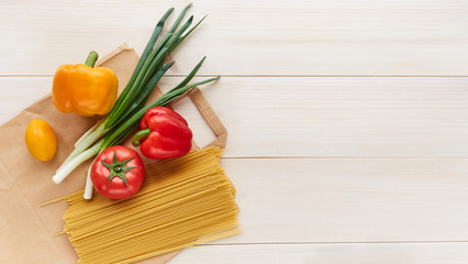 A set of food products prepared for delivery