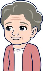 白髪のおばあさん