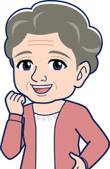 白髪のおばあさん