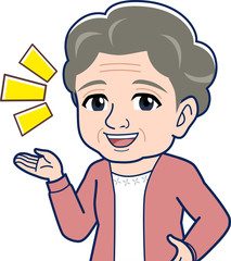 白髪のおばあさん