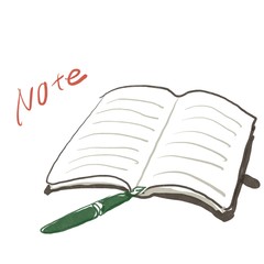 手帳（ノート）と万年筆（ペン）