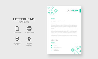 Medical Modern Business letter head templates for your project, Vector design illustration