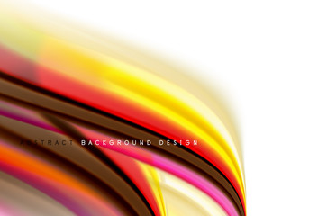 Abstract background - fluid color gradient waves, with dynamic motion line effect. Vector Illustration For Wallpaper, Banner, Background, Card, Book Illustration, landing page