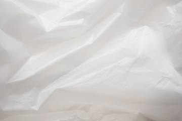 White plastic bag background texture close up