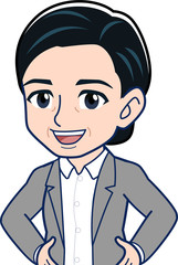 中堅の女性社員