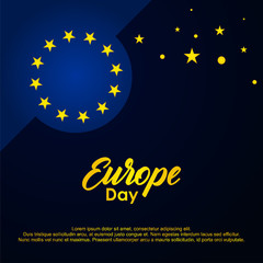 Happy Europe Day Vector Design Illustration