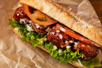 ミートボールサンドウィッチ　American Meatball Sandwich