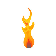 Fire flame colorful pictogram isolated on white. Symbol, logo illustration. Flat style design. Blazing, flammable colorful graphics