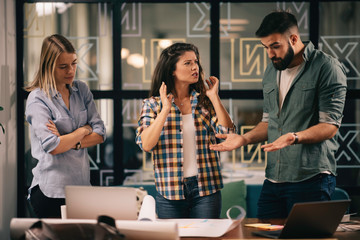 Successful teamwork. Business people in office.	