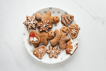 Christmas cookies on a plate