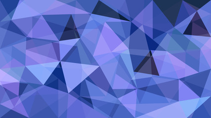 Abstract blue and violet low poly background. Many intersecting and overlapping triangles. Modern style