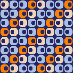 Mid century geometric retro design. Timeless seamless pattern.