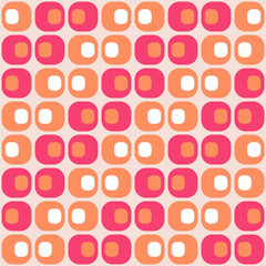 Mid century geometric retro design. Timeless seamless pattern.