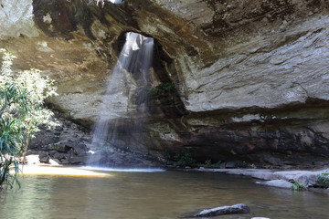 Naklejka premium Saeng Chan Waterfall at Pha Taem National Park, Ubon Ratchathani, Thailand