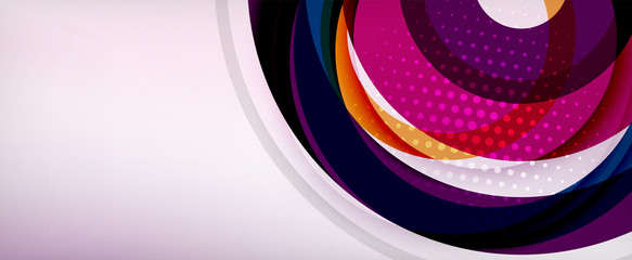 Trendy simple circle abstract background, dynamic motion concept. Vector Illustration For Wallpaper, Banner, Background, Card, Book Illustration, landing page