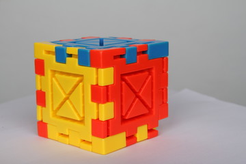 Close Up of Cube Puzzle Toy