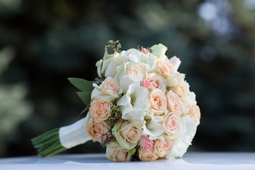 beautiful wedding bouquet, flower arrangement