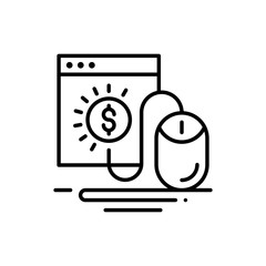 Pay per click Vector Icon