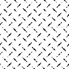 Seamless pattern. Black dashes on a white background, diagonal structure.