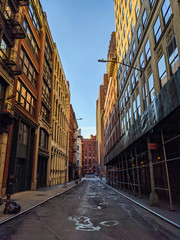Sunset side street manhattan 