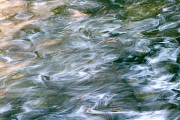 Ripples and swirls in water creating an abstract design