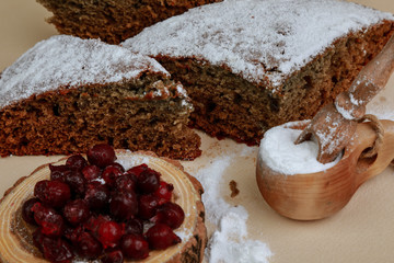 delicious homemade chocolate cake on a plate