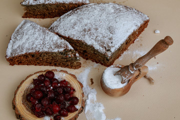 delicious homemade chocolate cake on a plate