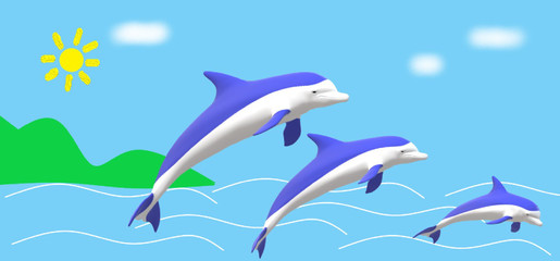 dolphin jumping out of water