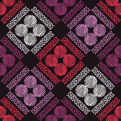 Design with Zebra stripes and Leopard spots. Ethnic boho ornament. Seamless background. Tribal motif. Vector illustration for web design or print.