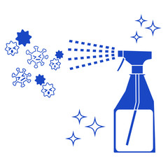 ウイルスを除菌するイラスト