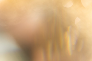 Blurry golden glitter background texture