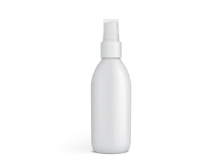 white  plastic spray bottle isolated on white background  mock up
