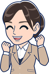 きれいなスーツを着た女性社員