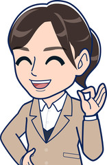 きれいなスーツを着た女性社員