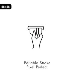 hand hold credit card. Vector