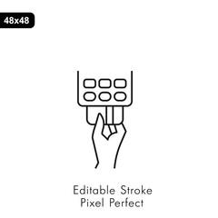 Terminal icon in line style. Editable stroke. Vector icon