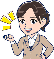 きれいなスーツを着た女性社員