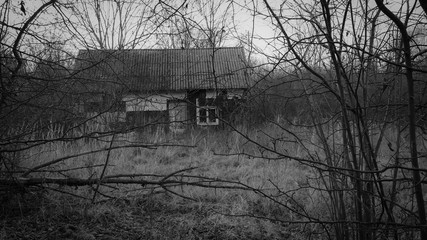 Opuszczony drewniany dom © Dawid