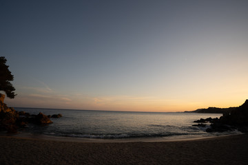 Fototapeta premium sunset at the beach costa brava