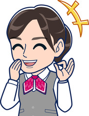 窓口の女性社員