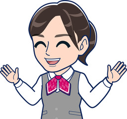 窓口の女性社員