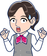 窓口の女性社員