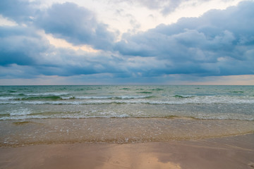 Sky and clouds at the beach before sunset