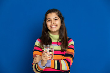 Preteen girl with striped jersey