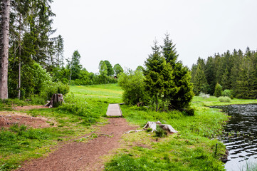 étang de la Gruère, la gruère, Moorsee, See, Weiher, Moor, Hochmoor, Wanderweg, Holzsteg,...