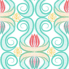 Modern ornamental repeat pattern 