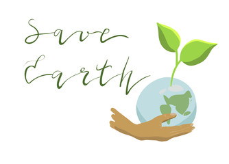 Ecology hand lettered quotes
