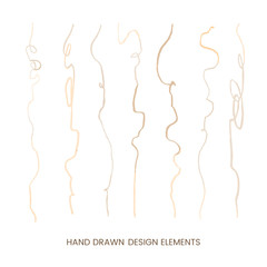 Vector colorful modern set with hand drawn doodle abstract round llustrations. Can be used as elemets for design greeting cards, poster, card, packaging paper design